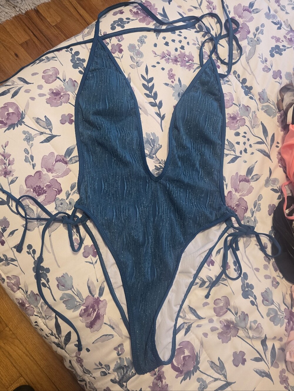 Teal Shimmery One-Piece Swimsuit
